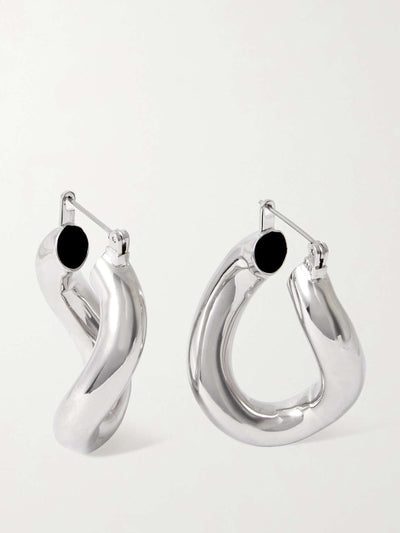 Laura Lombardi Anima platinum-plated recycled hoop earrings at Collagerie