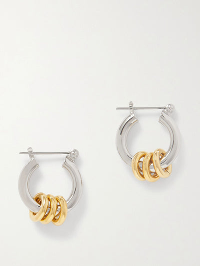 Laura Lombardi Fillia recycled platinum and gold-plated hoop earrings at Collagerie