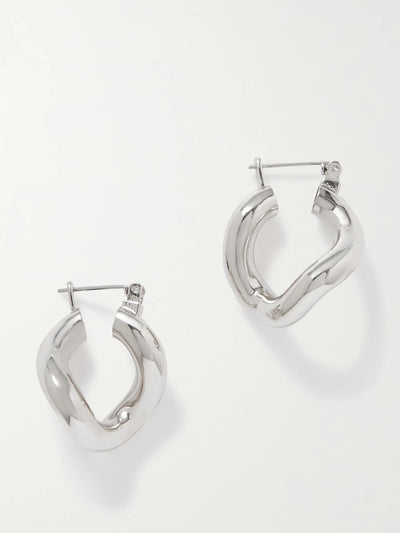 Laura Lombardi Platinum plated hoop earrings at Collagerie