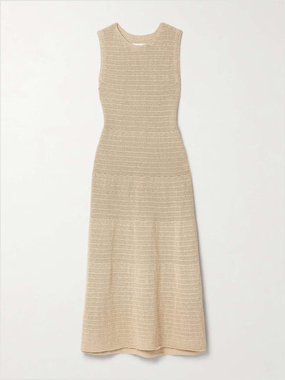 Lauren Manoogian Basket crocheted Pima cotton and linen-blend maxi dress at Collagerie