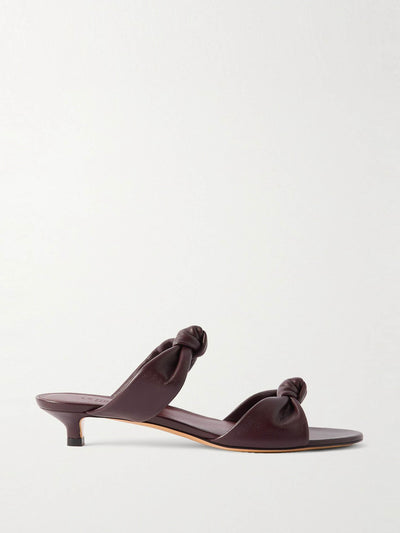 Le Monde Beryl Knot leather mules at Collagerie