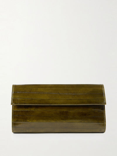 Le Sundial Lydia leather clutch at Collagerie