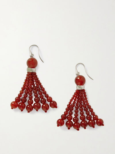 Le Sundial Venice Opera tasselled carnelian earrings at Collagerie