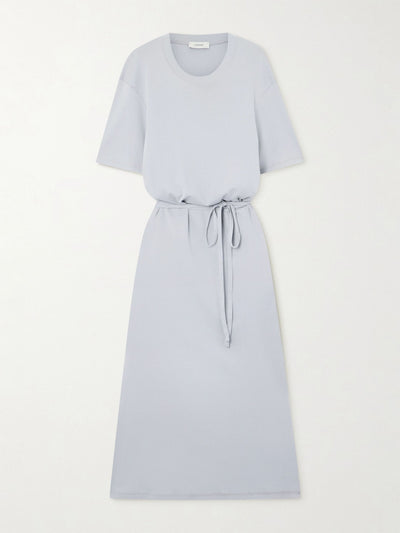 Lemaire Belted cotton-jersey midi dress at Collagerie