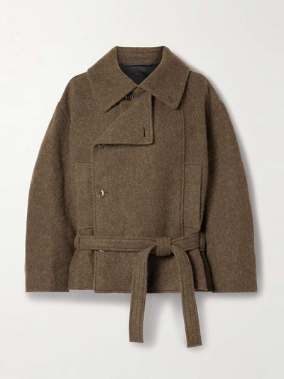 Lemaire Belted wool and alpaca-blend coat at Collagerie