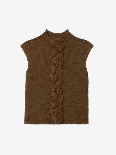 Lemaire Cable-knit wool-blend vest at Collagerie