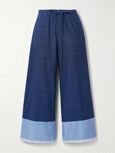 Lemlem Desta color-block cotton wide-leg pants at Collagerie