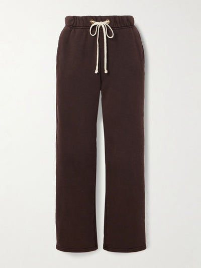 Les Tien Dylan cotton-jersey straight-leg track pants at Collagerie