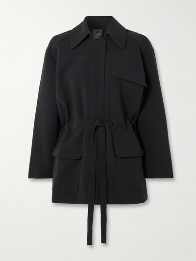 Leset Arielle belted crepe jacket at Collagerie