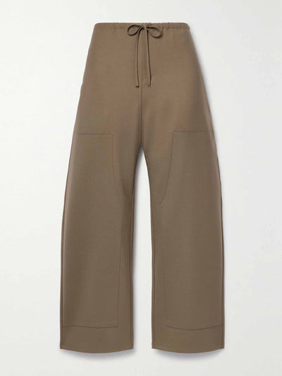 Leset Cropped twill wide-leg pants at Collagerie