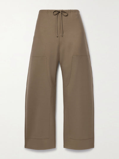 Leset Jane cropped wool-blend twill wide-leg pants at Collagerie