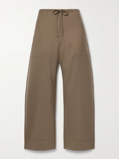 Leset Jane cropped wool-blend twill wide-leg pants at Collagerie