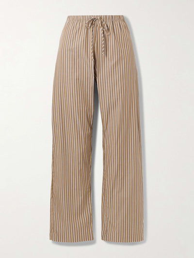 Leset Yoshi striped cotton and Lyocell-blend wide-leg pants at Collagerie