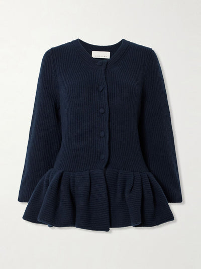 Liberowe Cashmere peplum cardigan at Collagerie