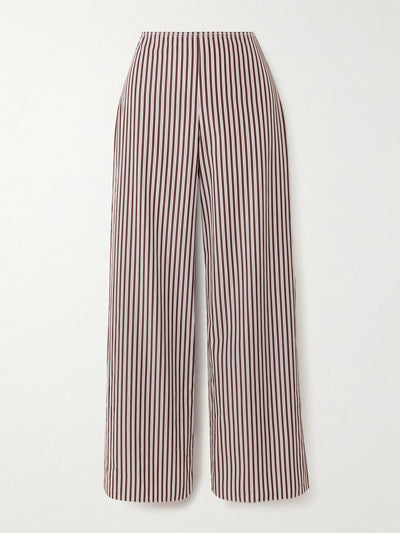 Liberowe Striped cotton-poplin wide-leg pants at Collagerie