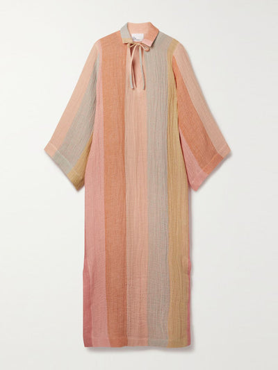 Lisa Marie Fernandez Striped linen kaftan at Collagerie