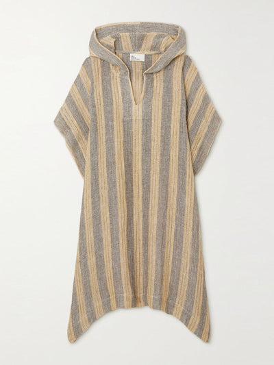 Lisa Marie Fernandez Striped hooded coverup at Collagerie