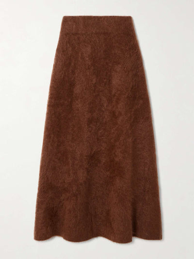 Lisa Yang Asta brushed-cashmere midi skirt at Collagerie