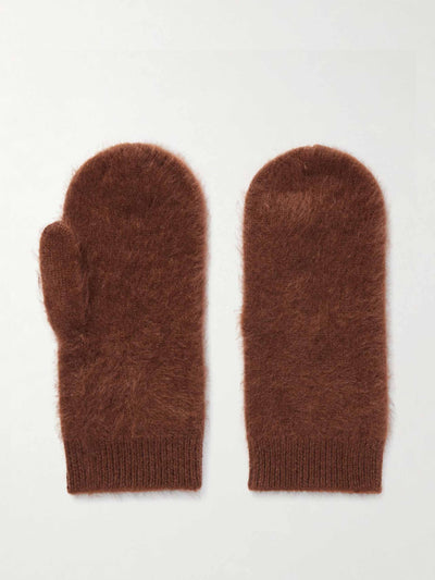 Lisa Yang Brushed-cashmere mittens at Collagerie