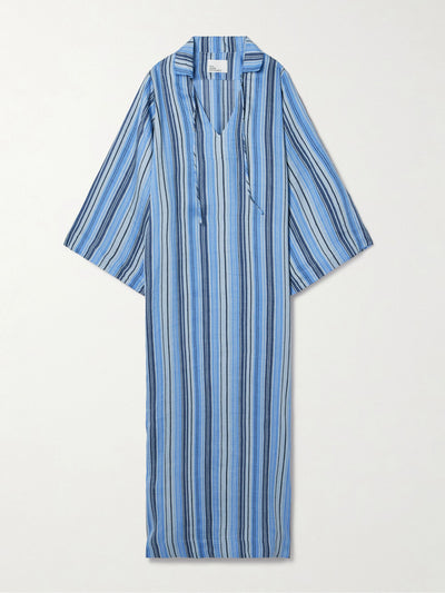 Lisa Marie Fernandez Striped woven kaftan at Collagerie