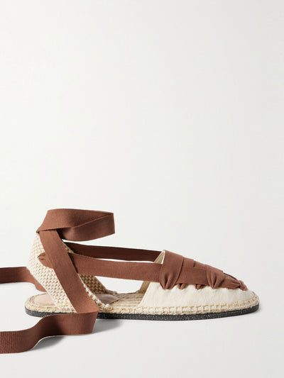 Loeffler Randall Wilson lace-up canvas espadrilles at Collagerie