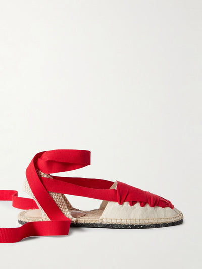 Loeffler Randall Wilson lace-up canvas espadrilles at Collagerie