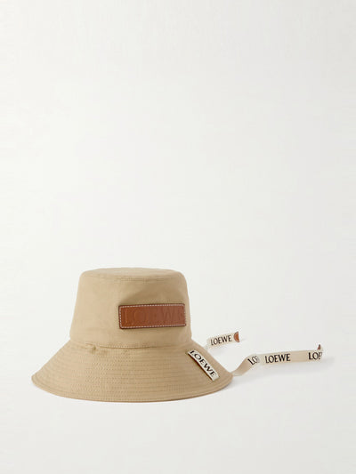 Loewe X Paula's Ibiza Appliquéd cotton-canvas bucket hat at Collagerie