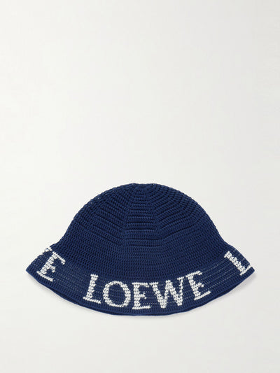 Loewe Paula's Ibiza Cotton-blend jacquard bucket hat at Collagerie