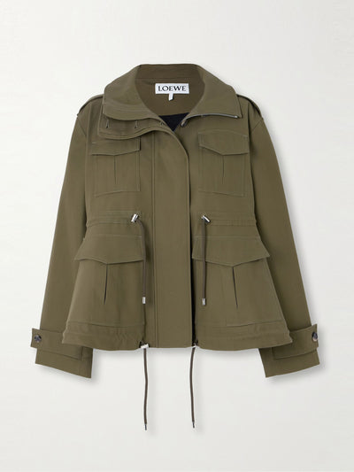 Loewe Appliquéd cotton-twill parka at Collagerie