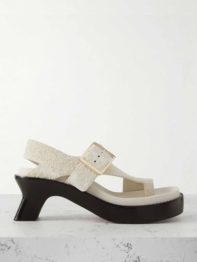 Loewe Ease brushed-suede sandals at Collagerie