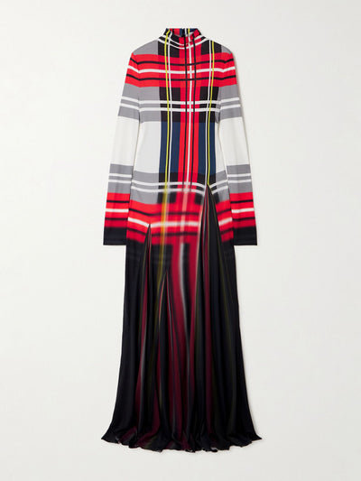 Loewe Checked crepe gown at Collagerie