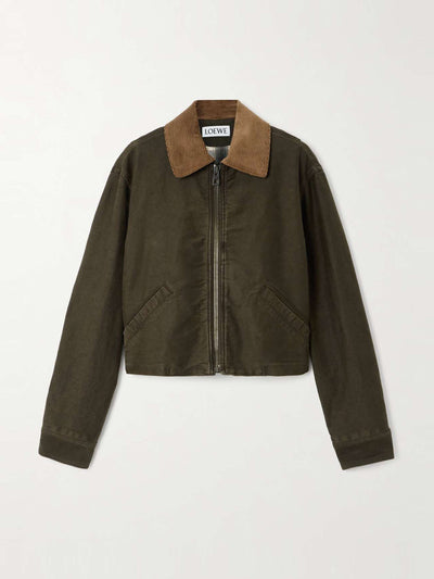 Loewe Corduroy-trimmed cotton jacket at Collagerie