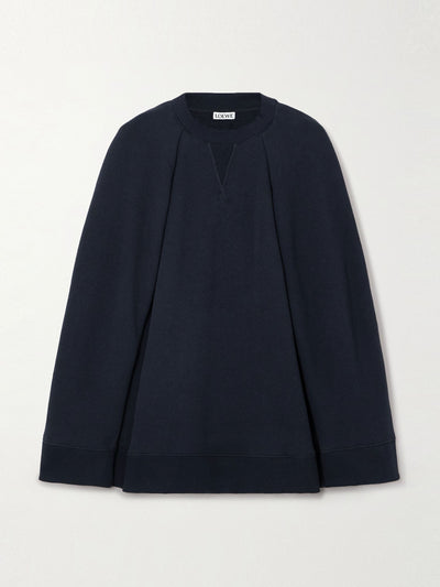 Loewe Cotton and cashmere-blend jersey poncho at Collagerie