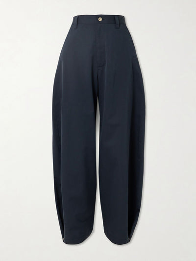 Loewe Cotton and silk-blend gabardine barrel-leg pants at Collagerie