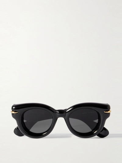 Loewe Eyewear Inflated gold-tone embellished cat-eye acetate sunglasses at Collagerie