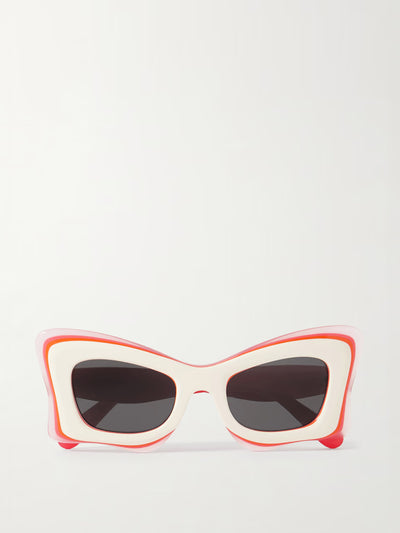 Loewe Eyewear Layered cat-eye acetate sunglasses at Collagerie