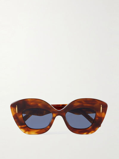 Loewe Eyewear Oversized cat-eye tortoiseshell acetate sunglasses at Collagerie