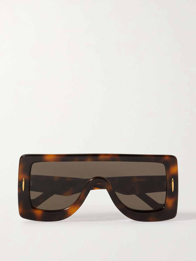 loewe eyewear Oversized D-frame tortoiseshell acetate sunglasses at Collagerie