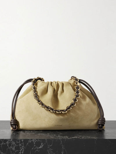 Loewe Flamenco large suede bag at Collagerie