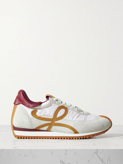 Loewe Flow logo-appliquéd shell sneakers at Collagerie