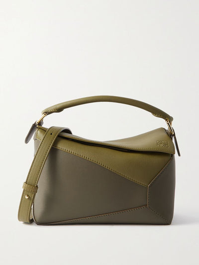 Loewe Green puzzle leather bag at Collagerie