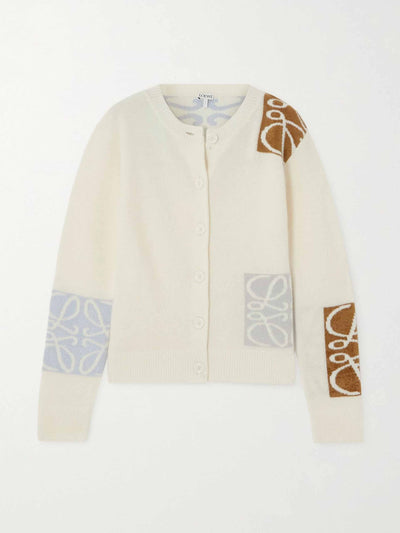 Loewe Jacquard-knit wool cardigan at Collagerie