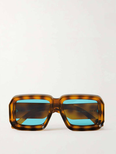 Loewe Eyewear X Paula's Ibiza Square-frame tortoiseshell acetate sunglasses at Collagerie