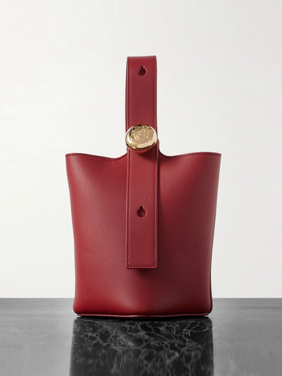 Loewe Pebble mini leather tote at Collagerie