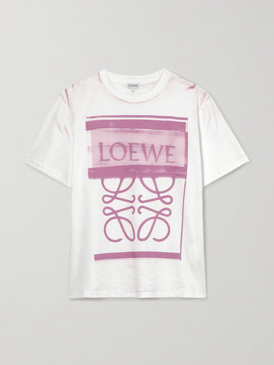 Loewe White printed cotton-jersey t-shirt at Collagerie