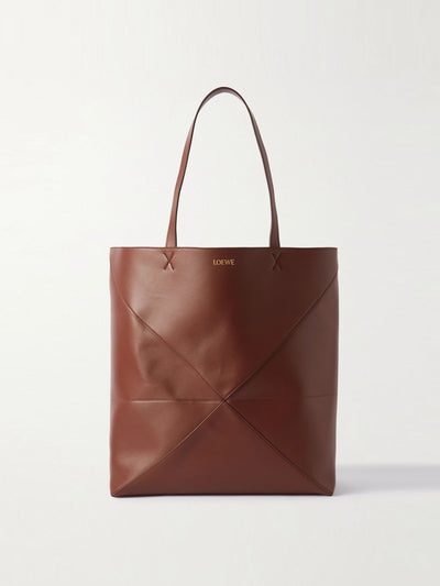 Loewe Puzzle Fold convertible large leather tote at Collagerie