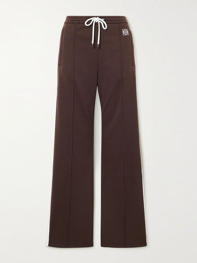Loewe Brown jersey track pants at Collagerie