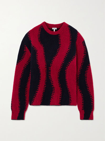 Loewe Wool-blend jacquard sweater at Collagerie