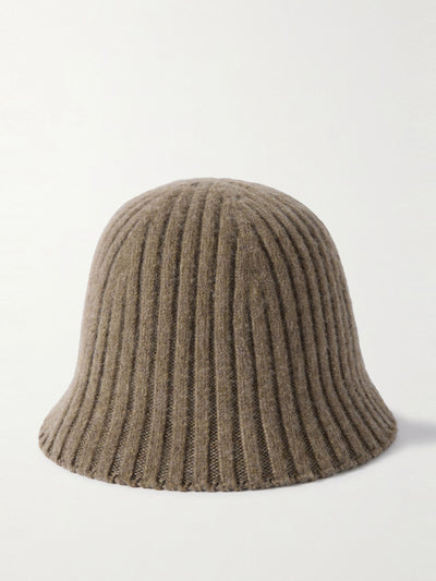 Loro Piana Fobello ribbed cashmere and silk-blend hat at Collagerie