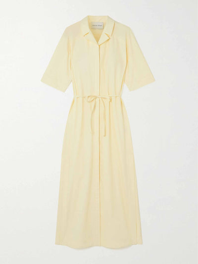 Loulou Studio + Net Sustain Cream organic cotton-poplin shirt dress at Collagerie